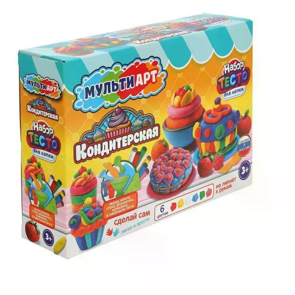 Пластилин MULTI ART Тесто для лепки 6 цветов