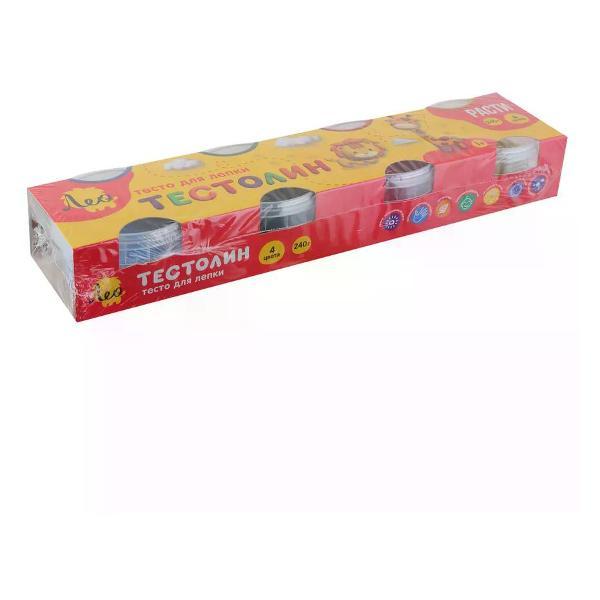 Пластилин Лео Тесто для лепки 4 цвета