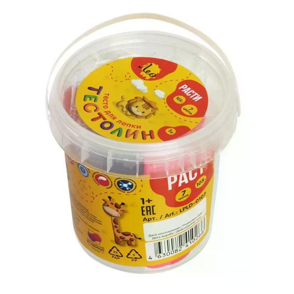 Пластилин Лео Тесто для лепки 7 цветов