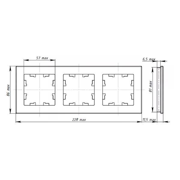 Рамка для выключателя Schneider Electric Рамка для розеток и выключателей 3 поста