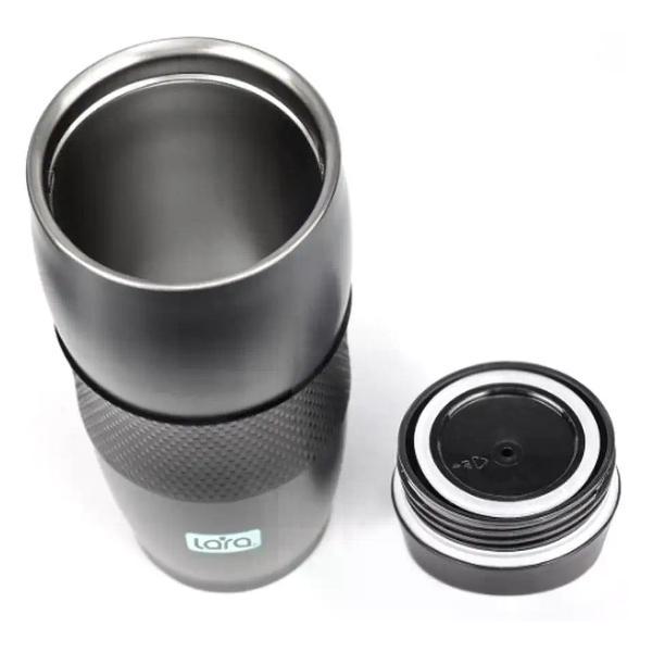 Термос Lara Термокружка для кофе 380 мл LR04-24 Black/термостакан