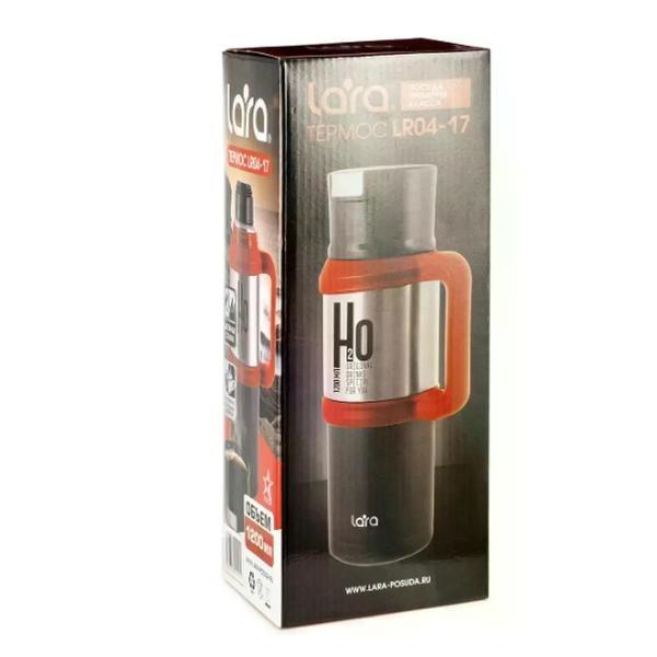 Термос Lara LR04-17 термос LARA (чернсталь) 1200мл