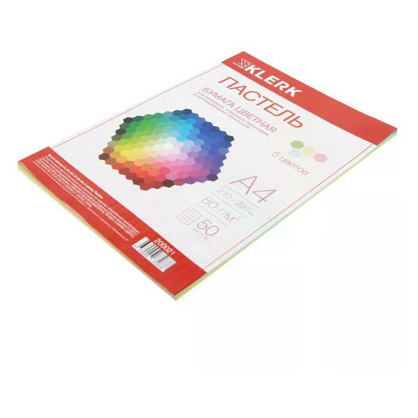 Бумага для оргтехники Mondi Бумага цветная для принтера А4 50 листов, 5 цветов