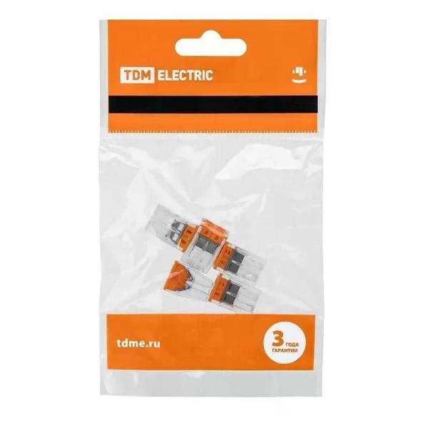 Клемма строительно-монтажная TDM ELECTRIC-TM Клемма 2273-244 с пастой, 4 провода 1,0-2,5 мм2 (5 шт.)
