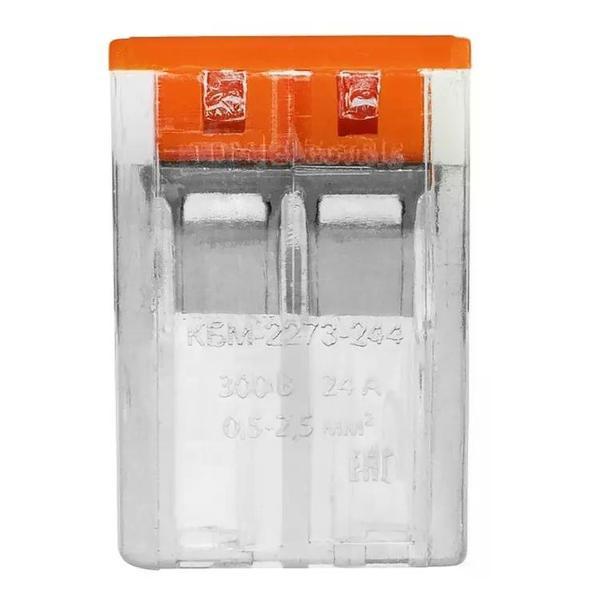 Клемма строительно-монтажная TDM ELECTRIC-TM Клемма 2273-244 с пастой, 4 провода 1,0-2,5 мм2 (5 шт.)