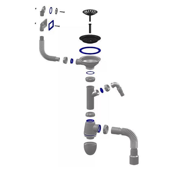 Сифон, отвод, гофра Unicorn Сифон для мойки