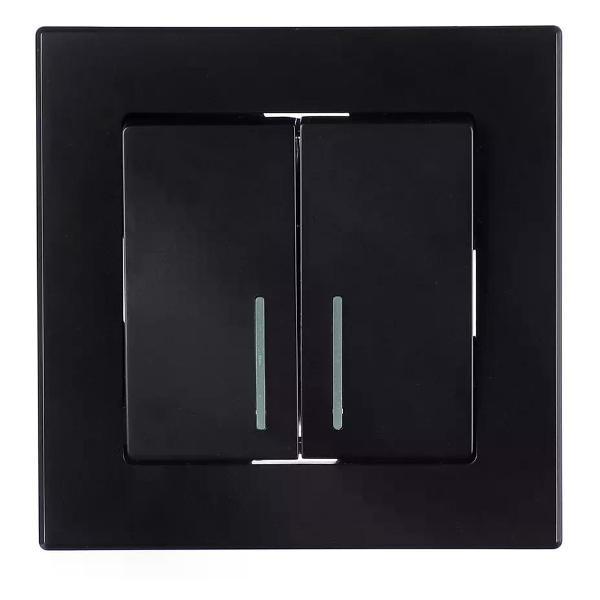 Выключатель механический ONVOLT Выключатель двухклавишный с подсветкой