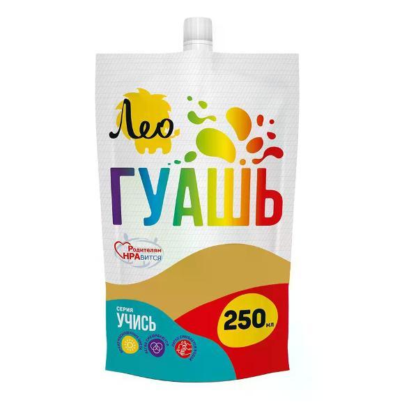 Краска штемпельная Лео Гуашь художественная 250 мл охра