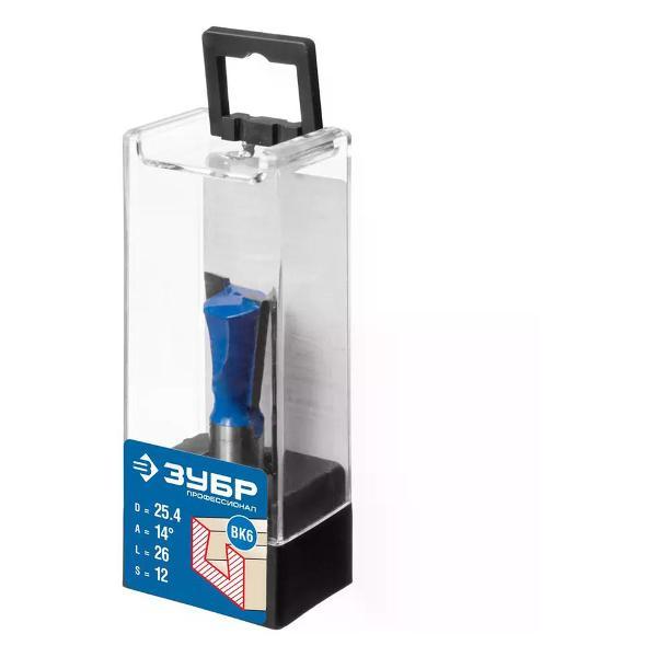Фрезер ЗУБР Фреза пазовая фасонная ласточкин хвост 25,4x26 мм угол 14#