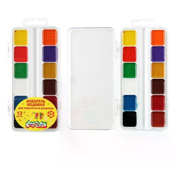 Краска штемпельная КАЛЯКА-МАЛЯКА Краски для рисования 12 цветов