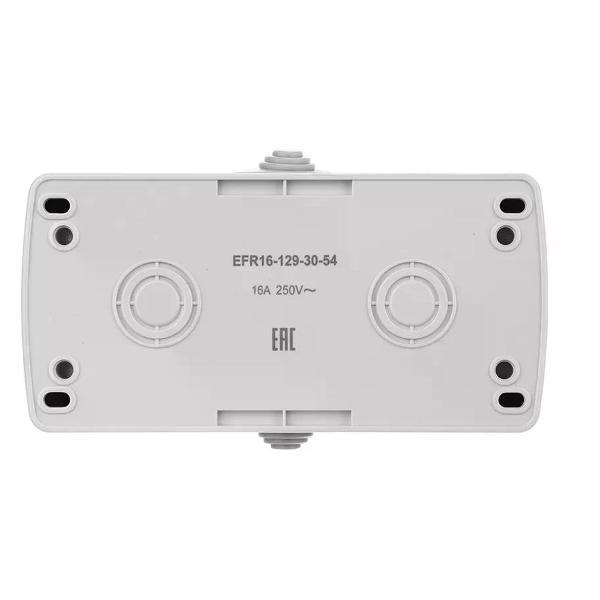 Выключатель механический EKF Выключатель одноклавишный накладной с розеткой