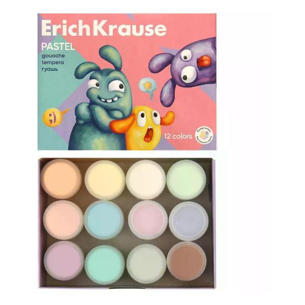 Краска штемпельная ERICH KRAUSE Гуашь 12 цветов