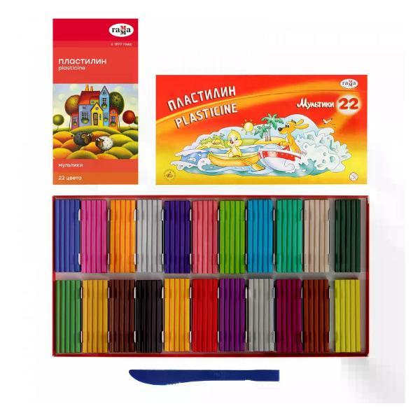 Пластилин Гамма Пластилин набор 22 цвета