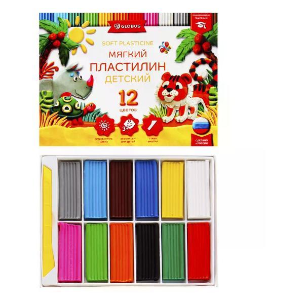 Пластилин GLOBUS Пластилин набор 12 цветов