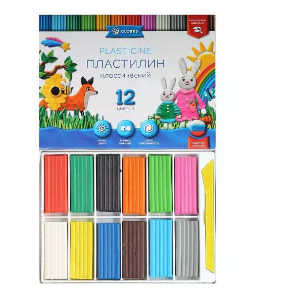 Пластилин GLOBUS Пластилин набор 12 цветов