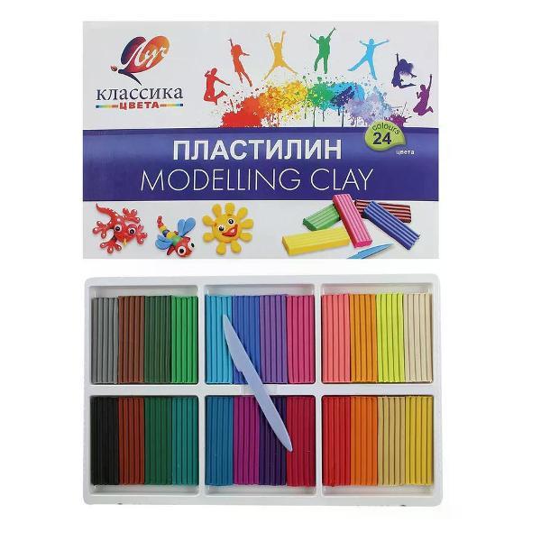 Пластилин Луч Пластилин набор 24 цвета фото