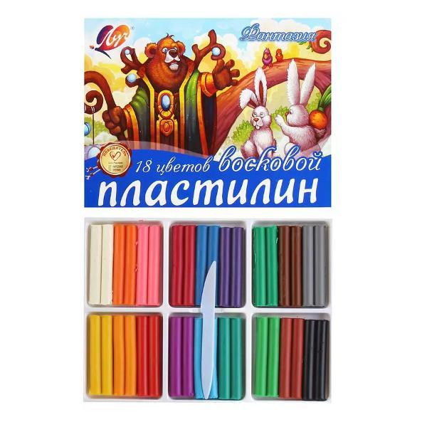 Пластилин Луч Пластилин набор 18 цветов