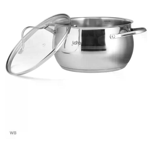 Кастрюля Lara Кастрюля с крышкой LR02-35/6,1 литра/для всех видов плит