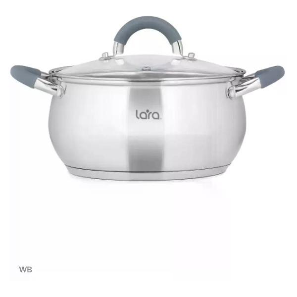 Кастрюля Lara Кастрюля с крышкой LR02-484/6,1 литра/для всех видов плит