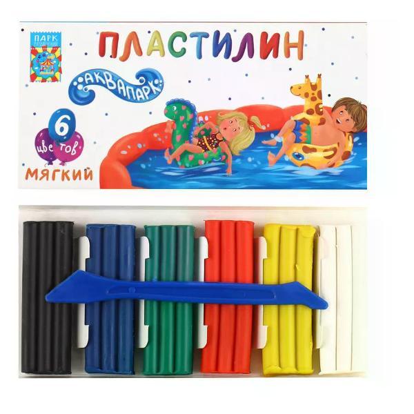 Пластилин Парк развлечений Пластилин набор 6 цветов