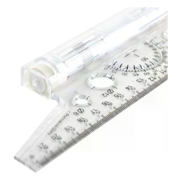 Линейка для черчения Луч Транспортир 22 см