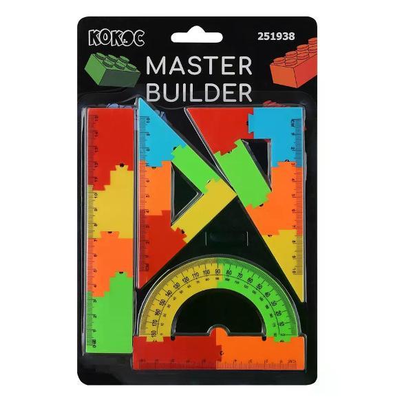 Линейка для черчения нет бренда Набор линеек 4 предмета