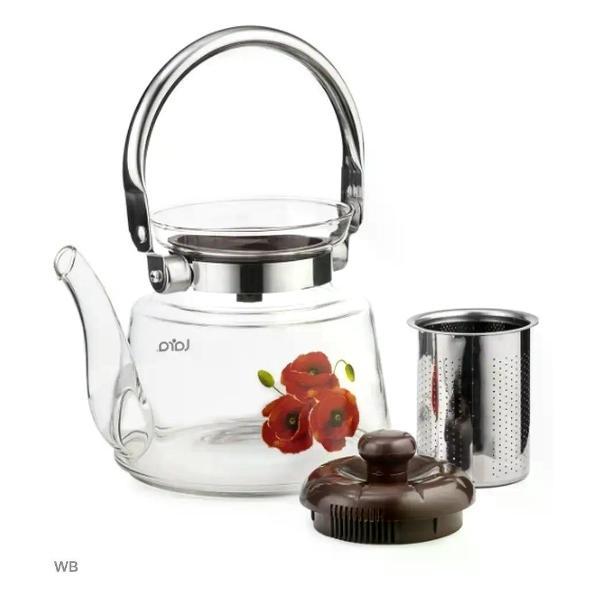 Чайник заварочный Lara Чайник заварочный стеклянный LR06-12/ 1000мл/стальной фильтр