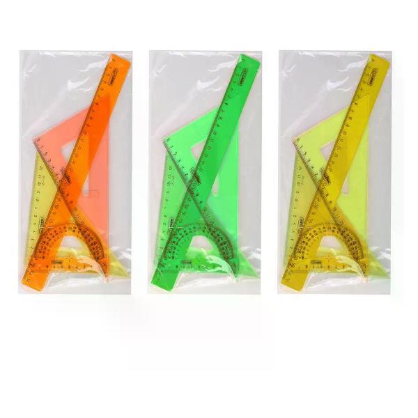 Линейка для черчения нет бренда Набор линеек 4 предмета
