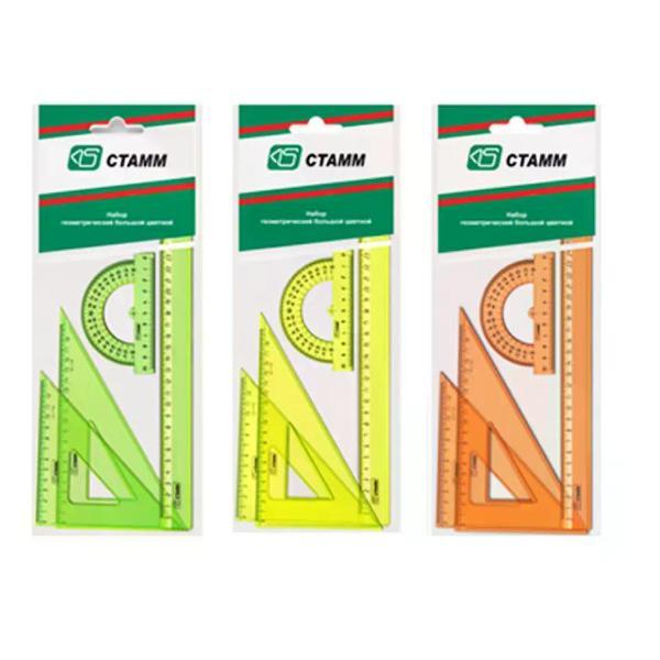 Линейка для черчения нет бренда Набор линеек 4 предмета