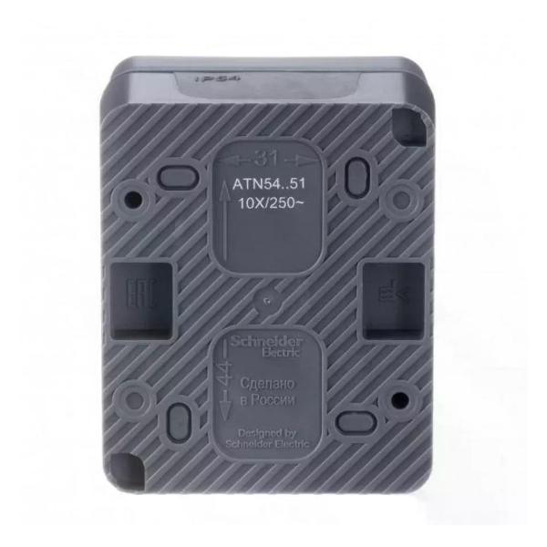 Выключатель механический Schneider Electric Выключатель двухклавишный накладной