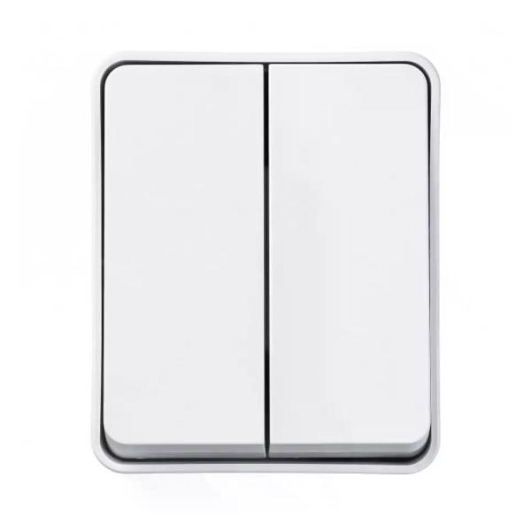 Выключатель механический Schneider Electric Выключатель двухклавишный накладной