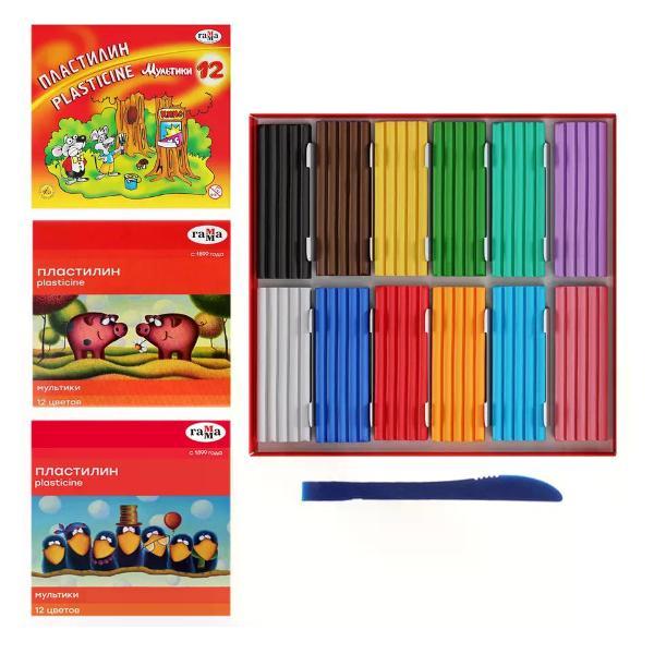 Пластилин Гамма Пластилин набор 12 цветов
