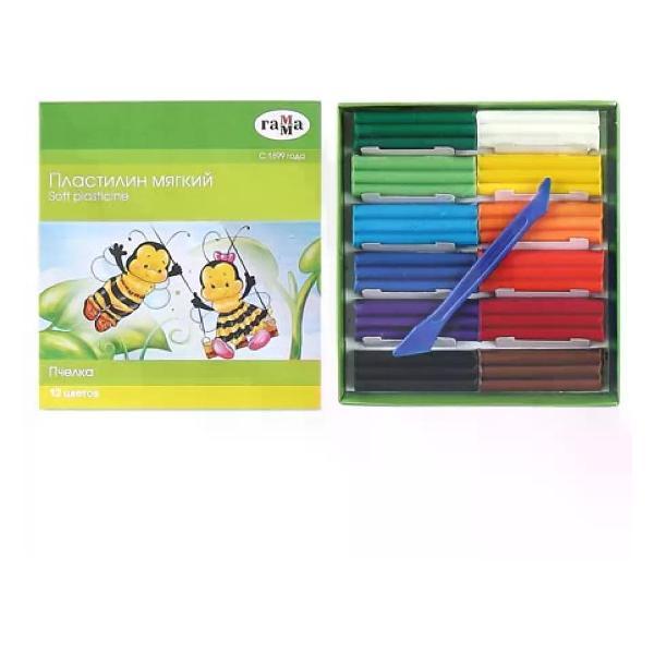 Пластилин Гамма Пластилин набор 12 цветов