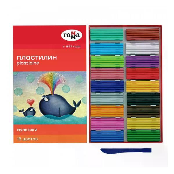 Пластилин Гамма Пластилин набор 18 цветов