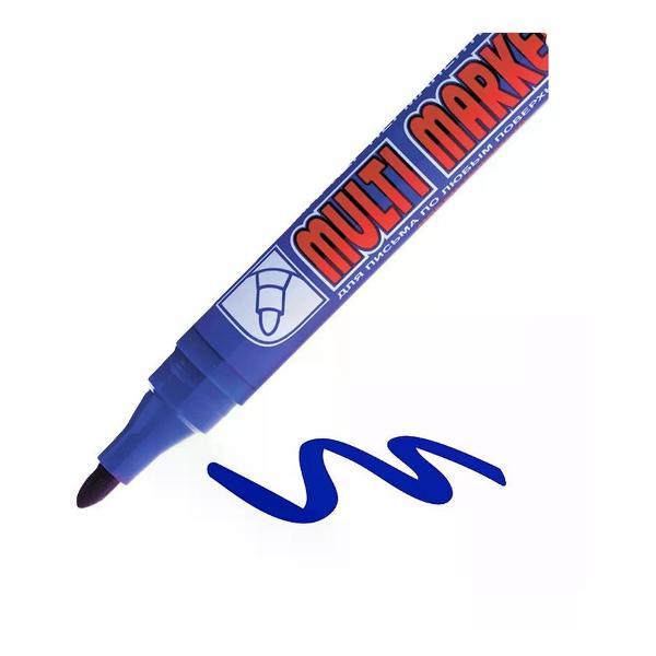 Маркер строительный NO NAME Маркер перманентный синий линия 1-5 мм