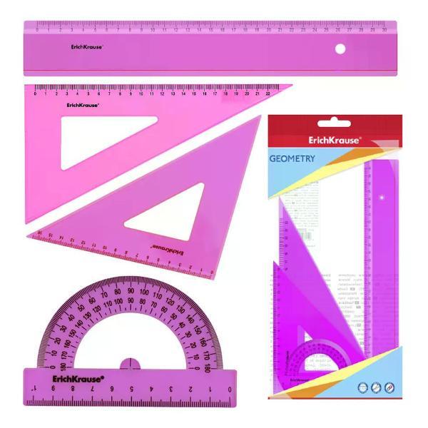 Линейка для черчения нет бренда Набор линеек 4 предмета