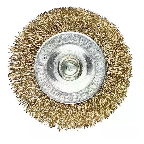 Дрель DORN Щетка-насадка для дрели латунированная плоская 50 мм