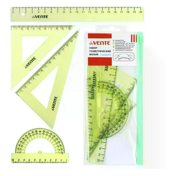Линейка для черчения нет бренда Набор линеек 4 предмета фото
