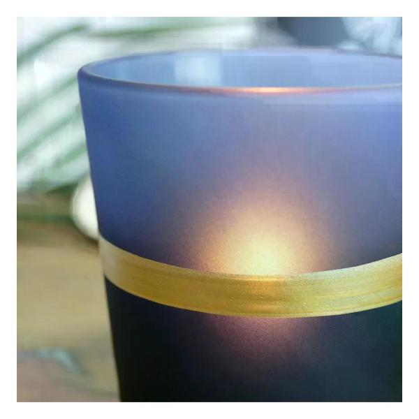 Подсвечник декоративный Evis Подсвечник стеклянный Аурика высота 8,5 см синий