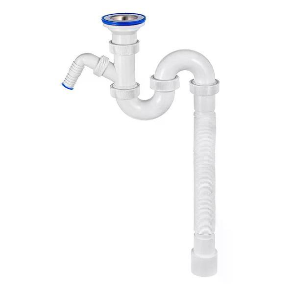 Сифон, отвод, гофра нет бренда Сифон для мойки 1 1/2"х40 мм прямоточный