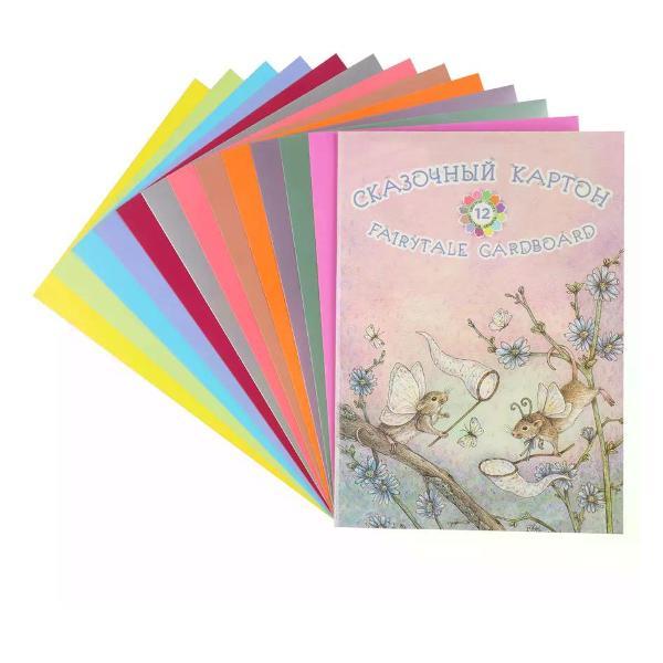 Картон Лилия Холдинг Цветной картон 12 цветов фото