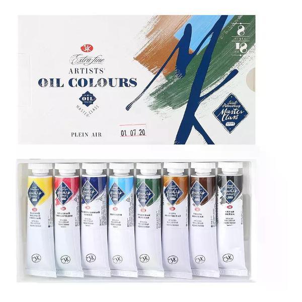 Краска штемпельная Невская палитра Краска масляная 18 мл 8 цветов