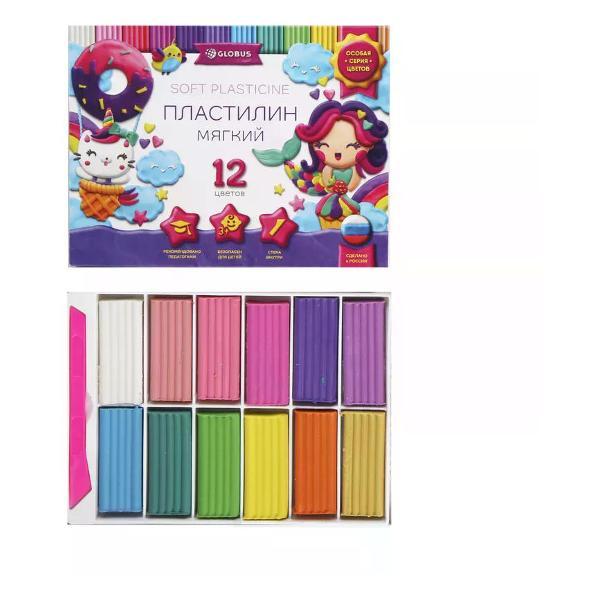 Пластилин GLOBUS Пластилин набор 12 цветов