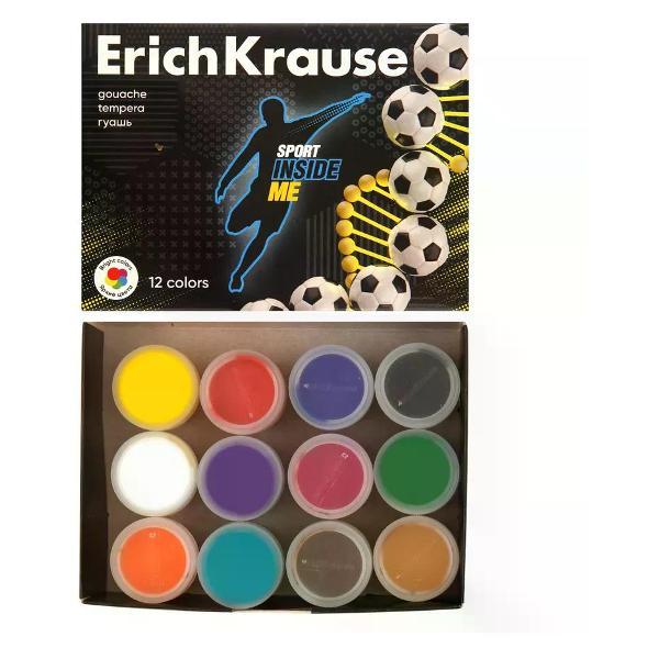 Краска штемпельная ERICH KRAUSE Гуашь 12 цветов