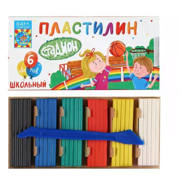 Пластилин Парк развлечений Пластилин набор 6 цветов