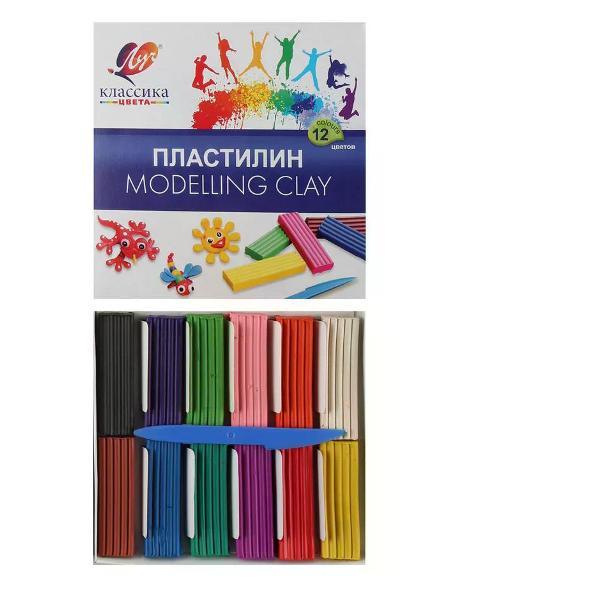 Пластилин Луч Пластилин набор 12 цветов