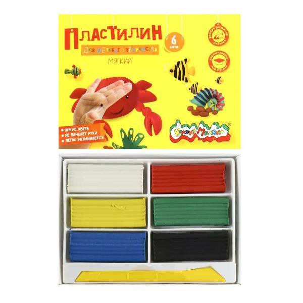 Пластилин КАЛЯКА-МАЛЯКА Пластилин набор 6 цветов