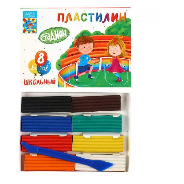 Пластилин Парк развлечений Пластилин набор 8 цветов