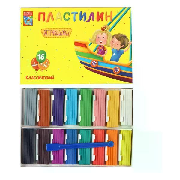 Пластилин Парк развлечений Пластилин набор 16 цветов