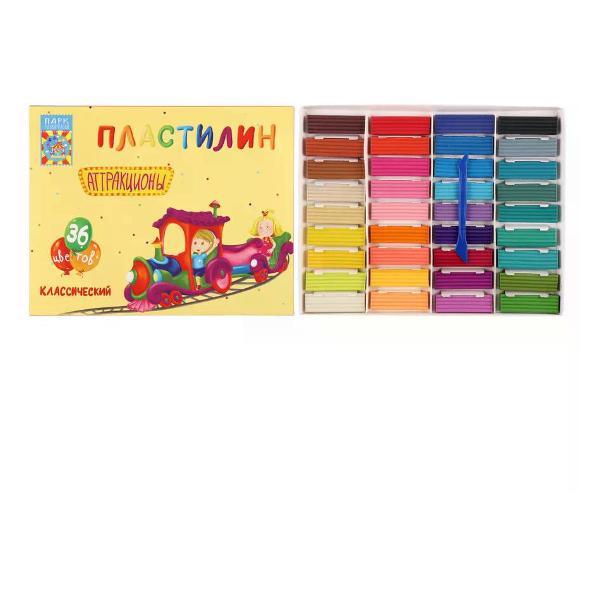Пластилин Парк развлечений Пластилин набор 36 цветов